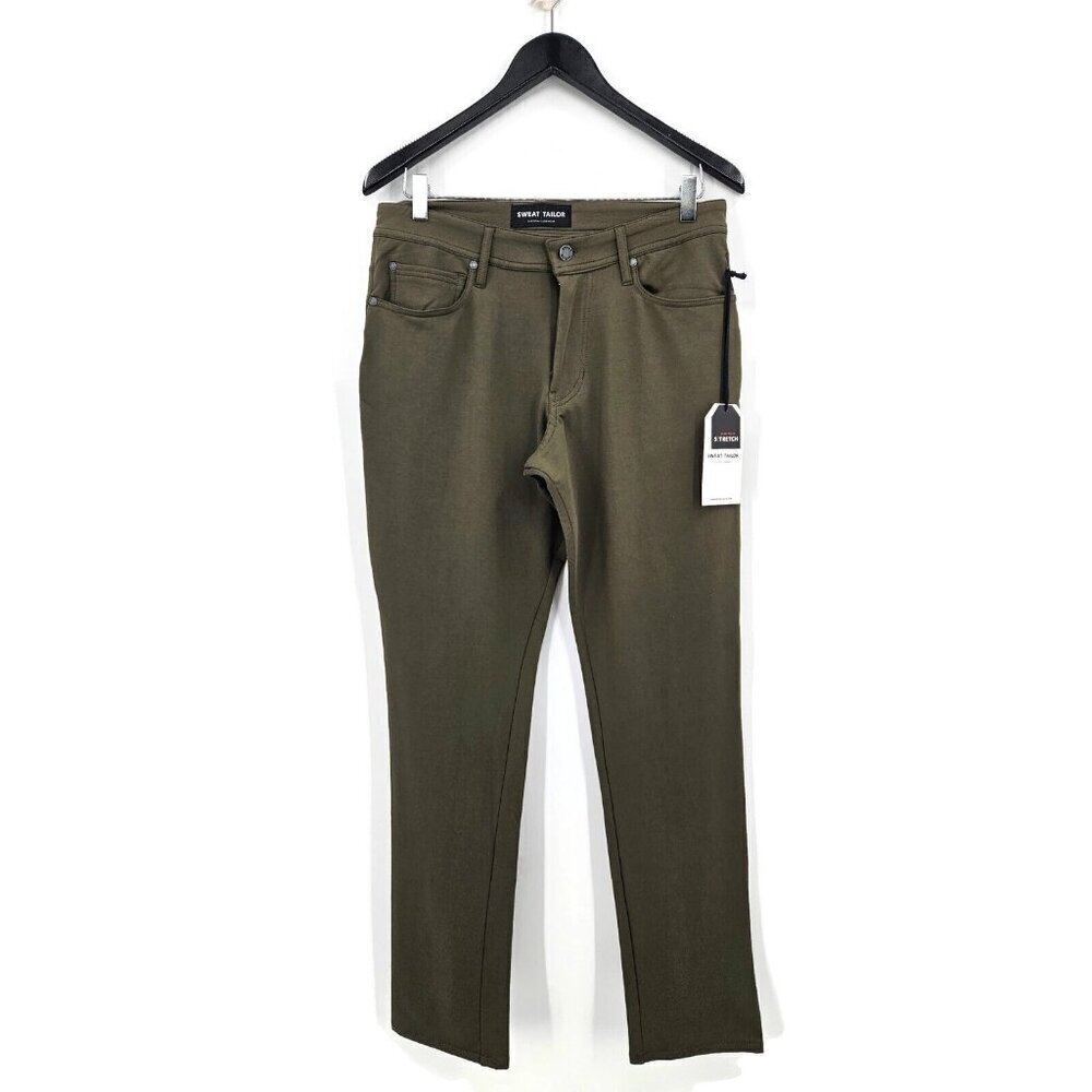 New Sweat Tailor Everyday Everywhere Pants Mens 30X32 Olive Green